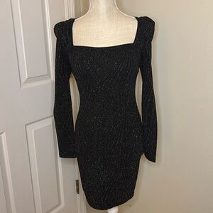 Trixxi Metallic Sparkle Bodycon Dress - Size Small
